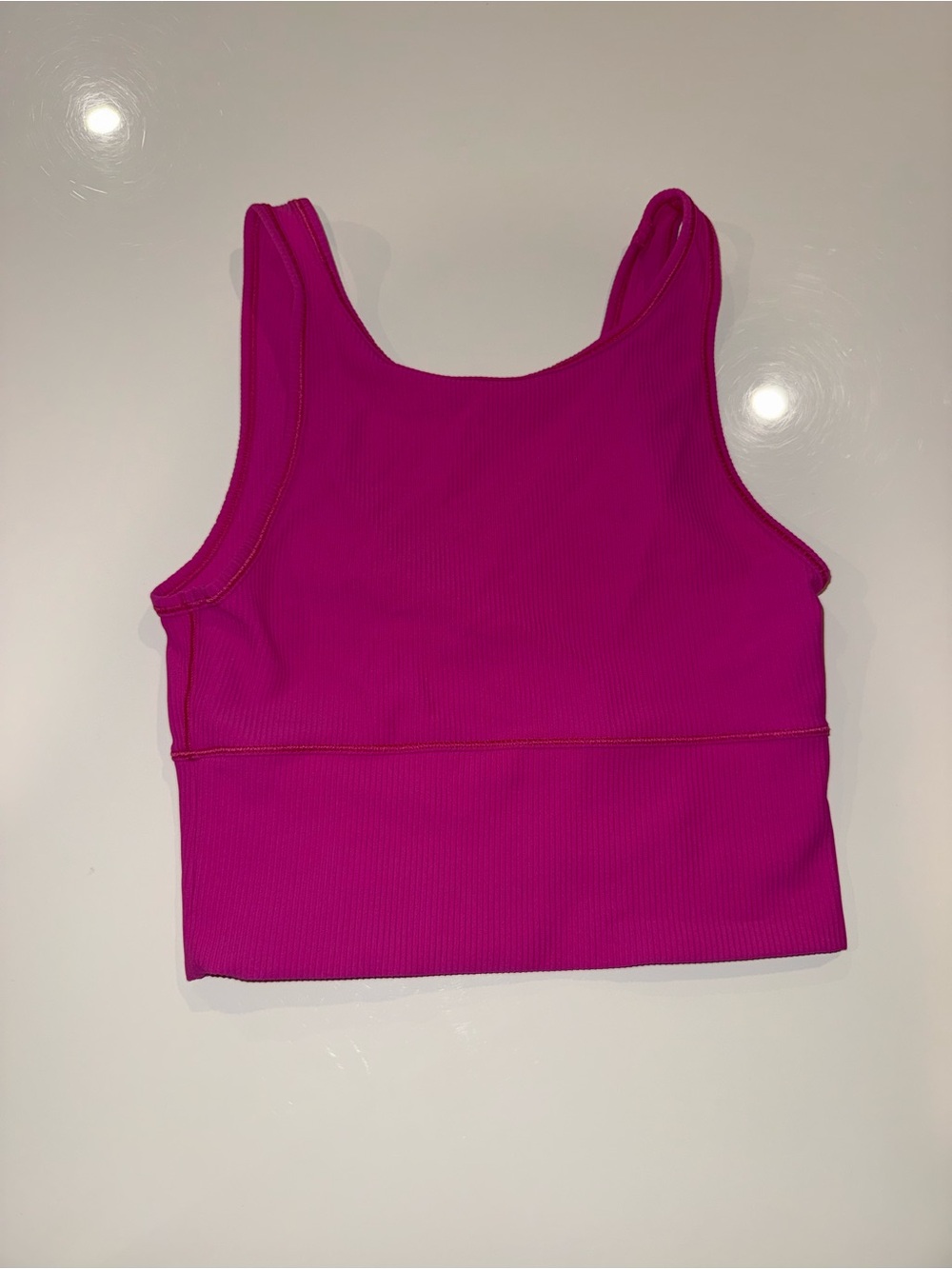 lululemon athletica Bright Fuchsia Ribbed Tank Crop